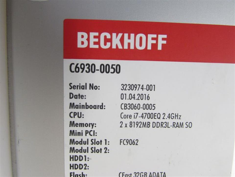 Beckhoff RDDS C6930-0050 CB3060-0005 TESTED TOP ZUSTAND