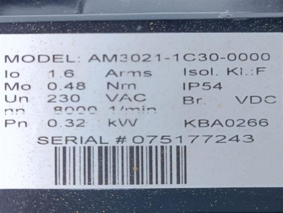 Beckhoff Servomotor AM3021-1C30-0000 nn 8000/min NEUWERTIG