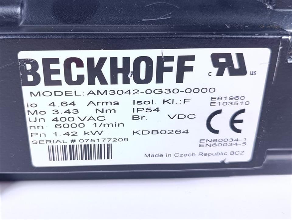 Beckhoff Servomotor AM3042-0G30-0000 nn 6000 1/min IP54 NEUWERTIG