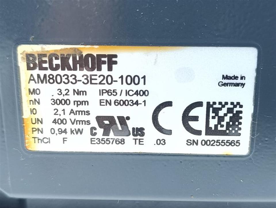 Beckhoff Servomotor AM8033-3E20-1001 TOP ZUSTAND