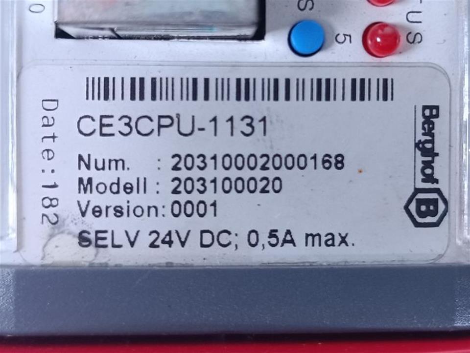 Berghof CE3CPU-1131 Modell 203100020 GEBRAUCHT GUT & TESTED