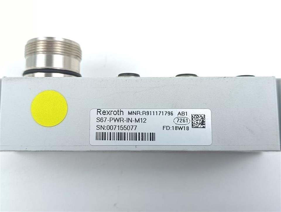 Bosch Rexroth R911171796 S67-PWR-IN-M12 TOP ZUSTAND