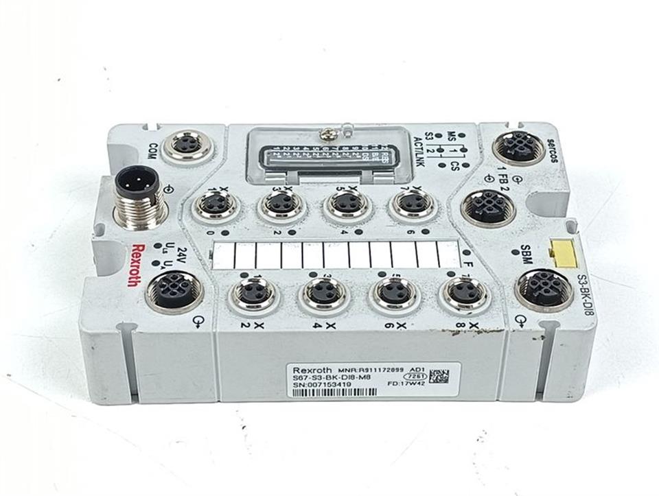 Bosch Rexroth R911172899 S67-S3-BK-DI8-M8 TOP ZUSTAND