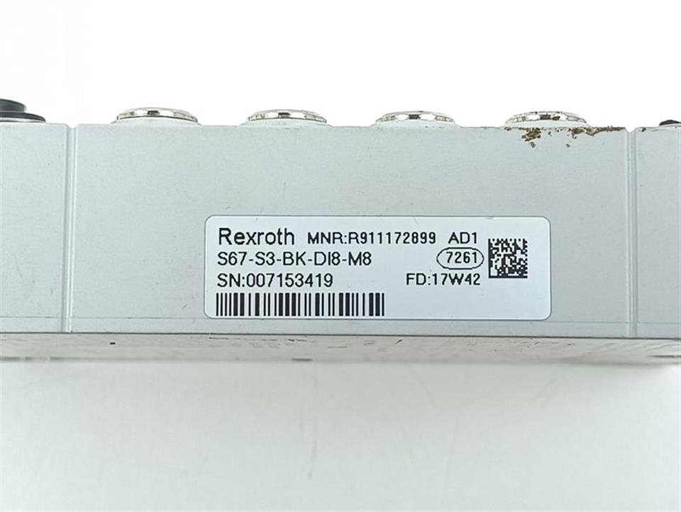 Bosch Rexroth R911172899 S67-S3-BK-DI8-M8 TOP ZUSTAND