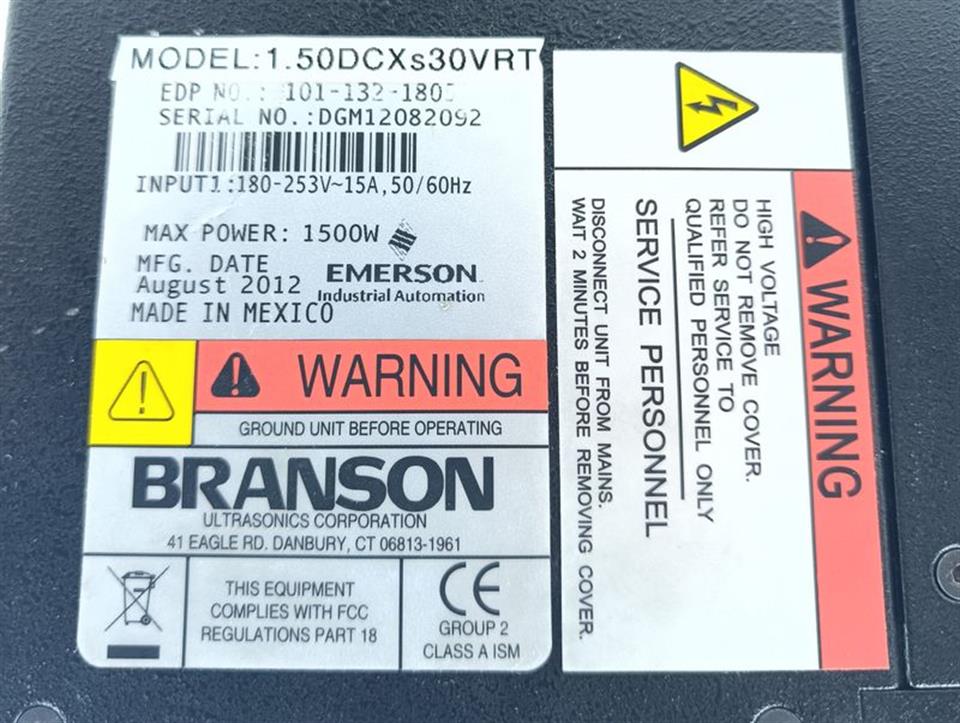 Branson Emerson 1.50DCXS30VRT Power Supply 101-132-1805 TOP ZUSTAND