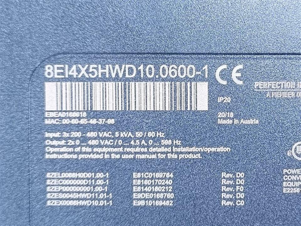 B&R  8EI4X5HWD10.0600-1 + AWM Style E130266 NEUWERTIG