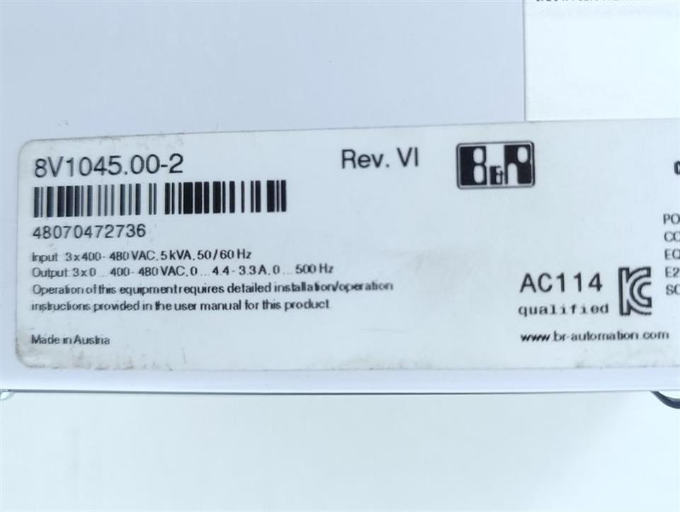 B&R ACOPOS 1045 Servo Drive 8V1045.00-2 ACOPOS1045 REV. VI TOP ZUSTAND