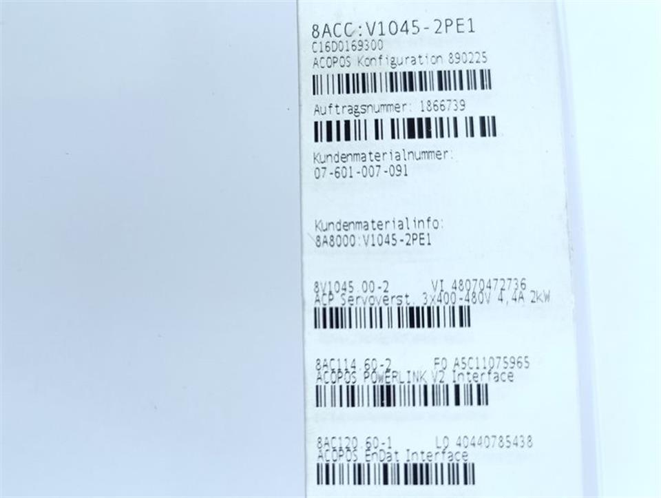 B&R ACOPOS 1045 Servo Drive 8V1045.00-2 ACOPOS1045 REV. VI TOP ZUSTAND