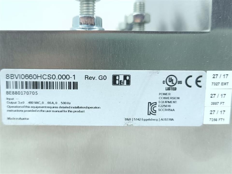 B&R ACOPOS 8BVI0660HCS0.000-1 Rev. G0 UNUSED
