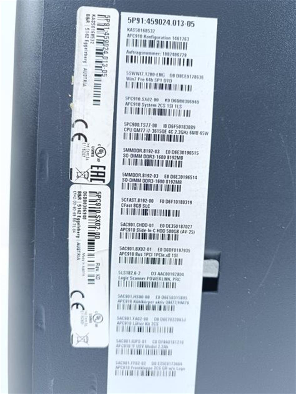 B&R Automation Mettler Toledo 5PC910.SX02-00 + 5P91:459024.013-05 TESTED UNUSED