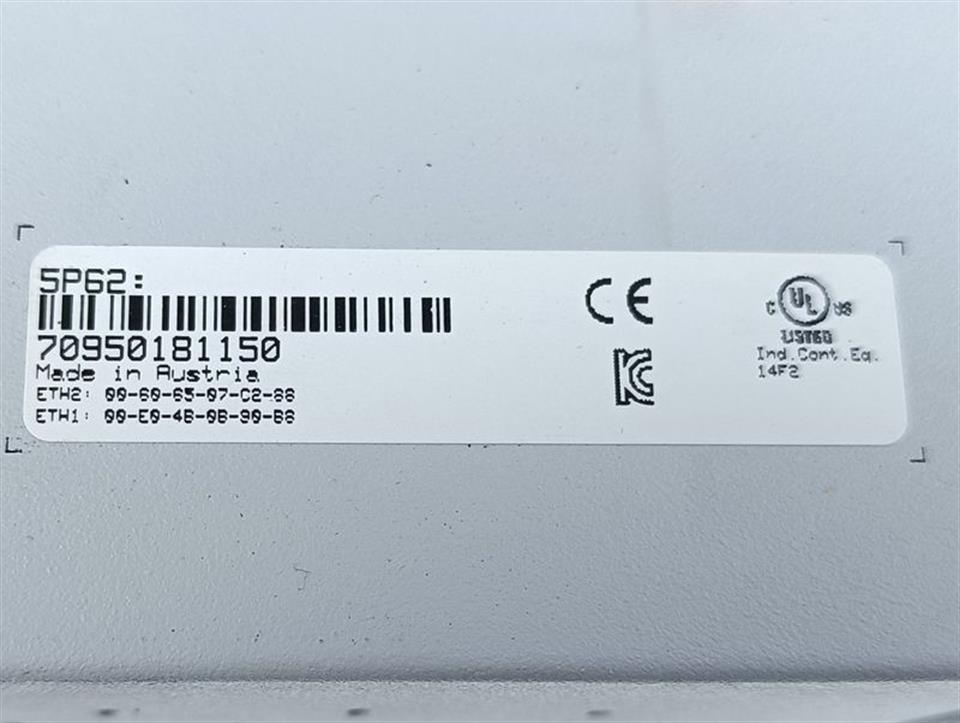 B&R Automation PC 5P62 5PC600.SX02-01 Rev M0 TOP ZUSTAND