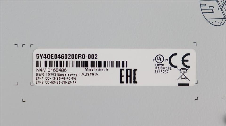 B&R Automation PC 5PC910.SX02-00 5P91:211447.004-01 UNUSED