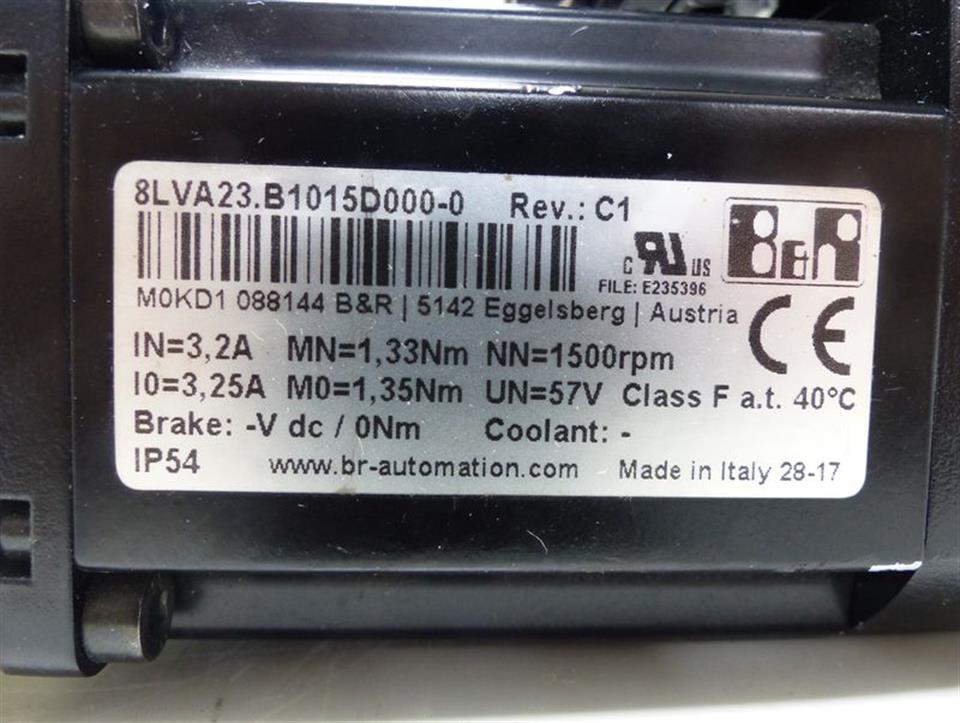 B&R Servo Motor 8LVA23.B1015D000-0 8GP40-LVA23-00194 TOP ZUSTAND