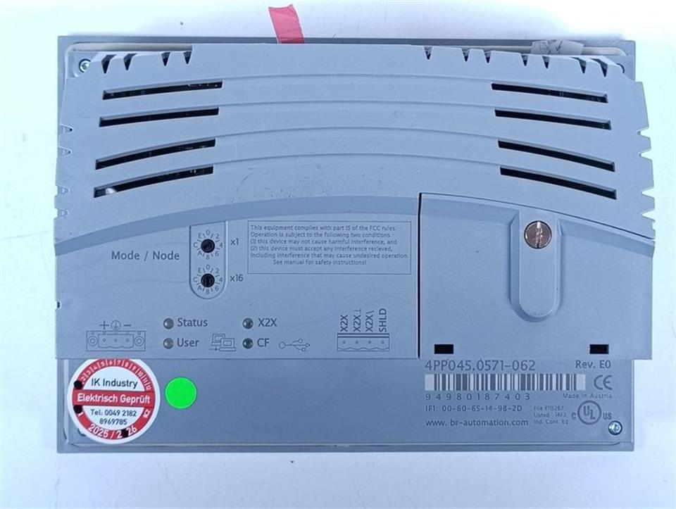 B&R Touchpanel PP45 4PP045.0571-062 REV. E0 TESTED & NEUWERTIG
