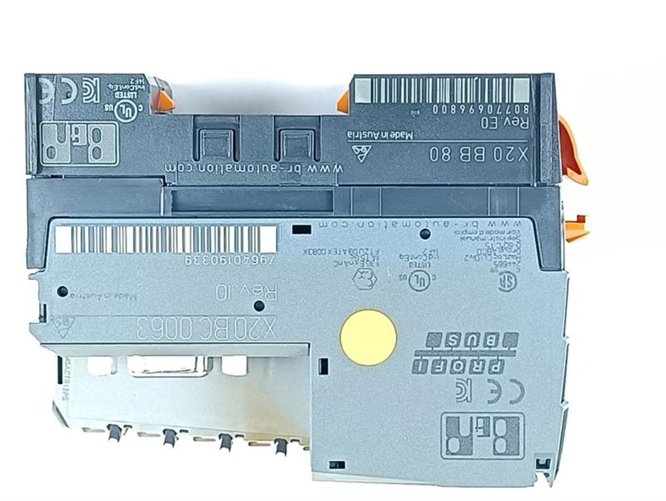 B&R X20BC0063 Rev.I0 + X20 BB 80 Rev. E0 + X20PS9400 GEBRAUCHT