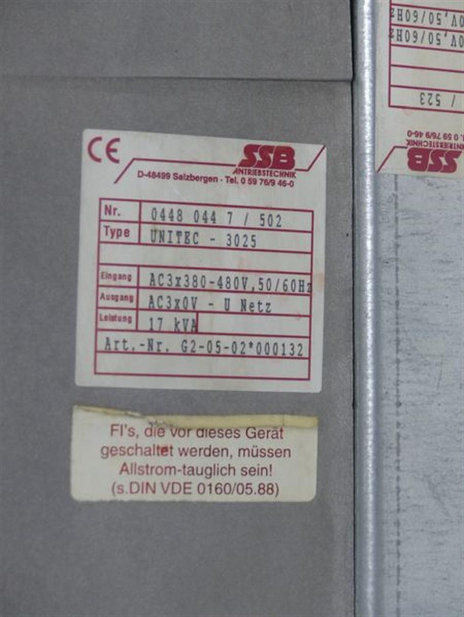 Control Techniques SSB Unidrive SP2403 11.0/15.0kW UNITEC 3025 ServoDrive TESTED