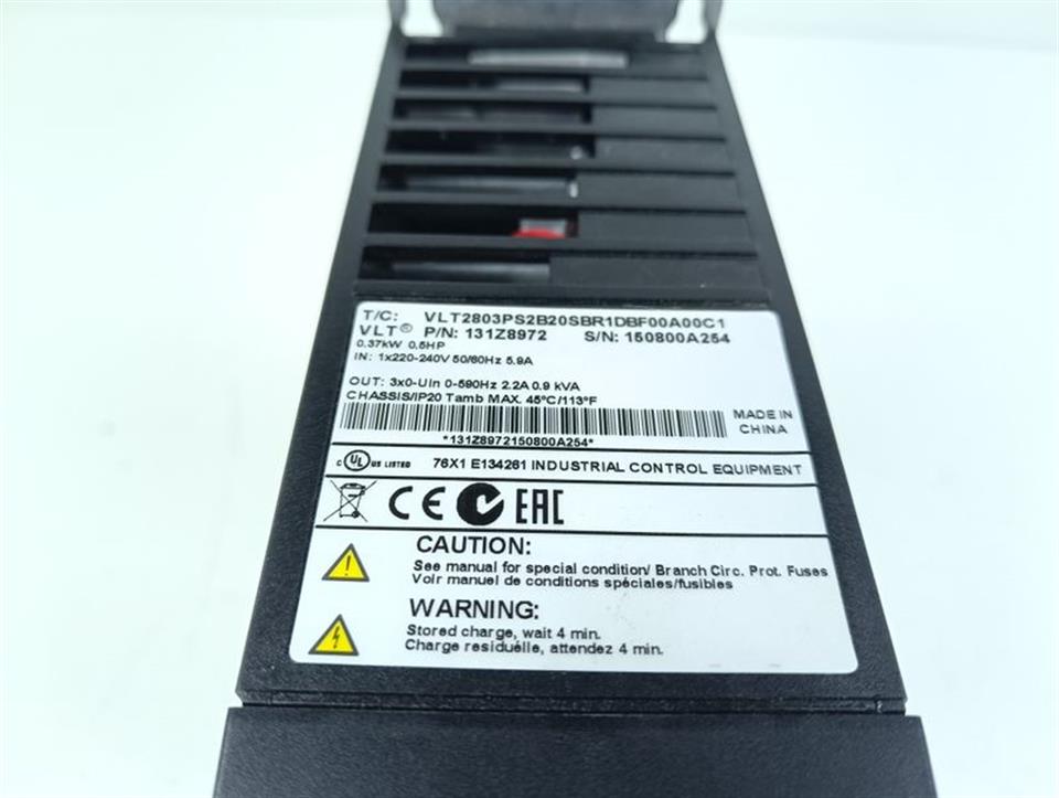 Danfoss VLT2800  VLT2803PS2B20SBR1DBF00A00C1 240V 0,37 kw TOPZUSTAND & TESTED