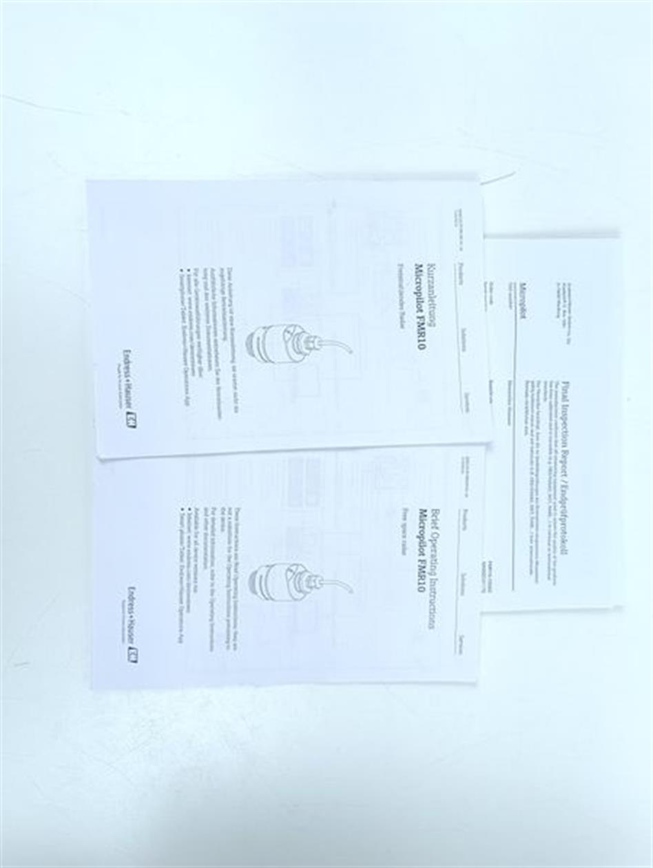 Endress+Hauser Microplot FMR10-1009/0 FMR10-AAQBMWDEWFE2 FCC ID LCGFMR2XK UNUSED