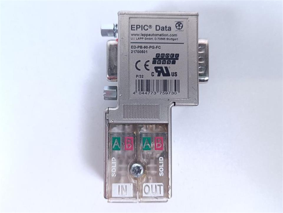 EPIC Data Lapp Automation ED-PB-90-PG-FC 21700501 Profibusstecker TOP ZUSTAND
