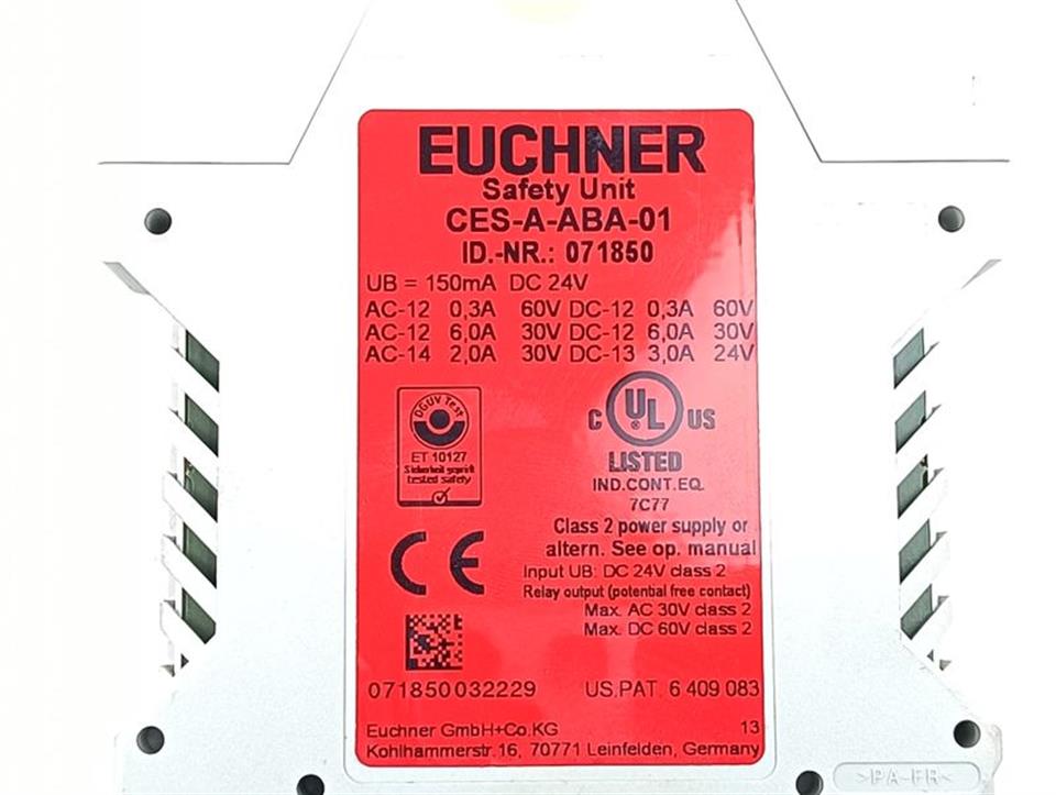 Euchner CES-A-ABA-01 Auswerteeinheit 071850 TOP ZUSTAND