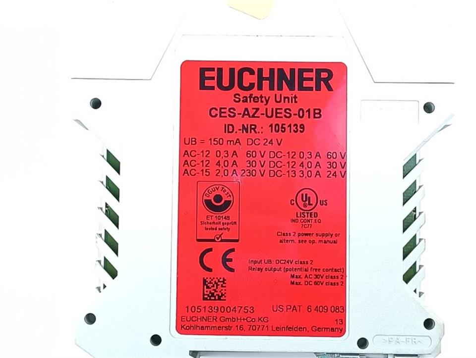 Euchner CES-AZ-ABS-01B Auswerteeinheit  ID.-NR.:105139 TOP ZUSTAND