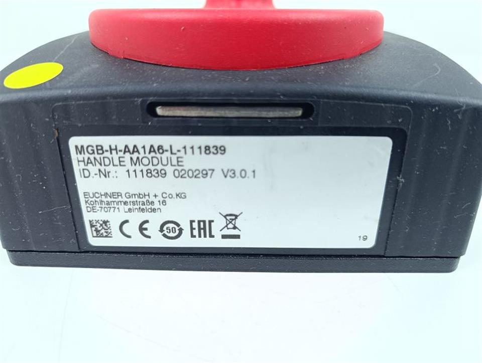 Euchner Handle Module MGB-H-AA1A6-L-111839 Griffmodul V3.0.1 TOP ZUSTAND