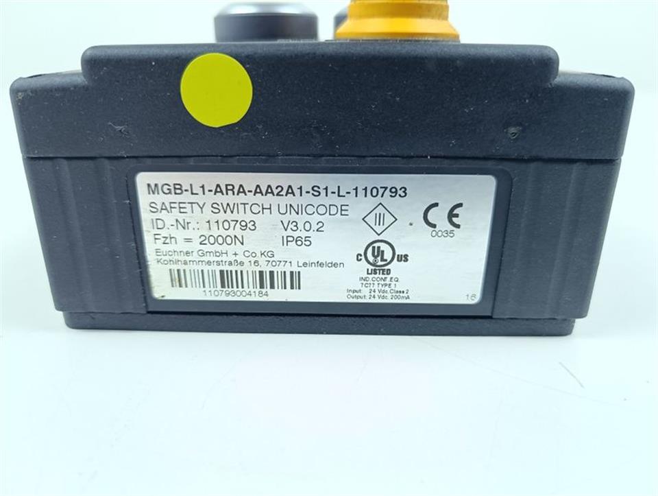 Euchner Safety Switch Unicode MGB-L1-ARA-AA2A1-S1-L-110793 V3.0.2 TOP ZUSTAND