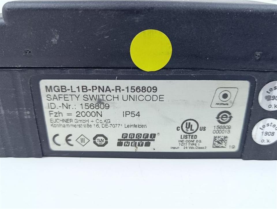 Euchner Safety Switch Unicode MGB-L1B-PNA-R-156809 V3.30.11 TOP ZUSTAND