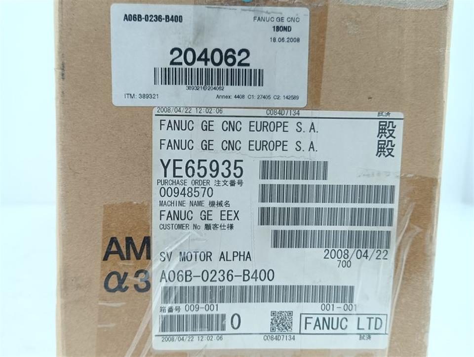 FANUC A06B-0236-B400 Servo SV Motor Alpha UNUSED OVP