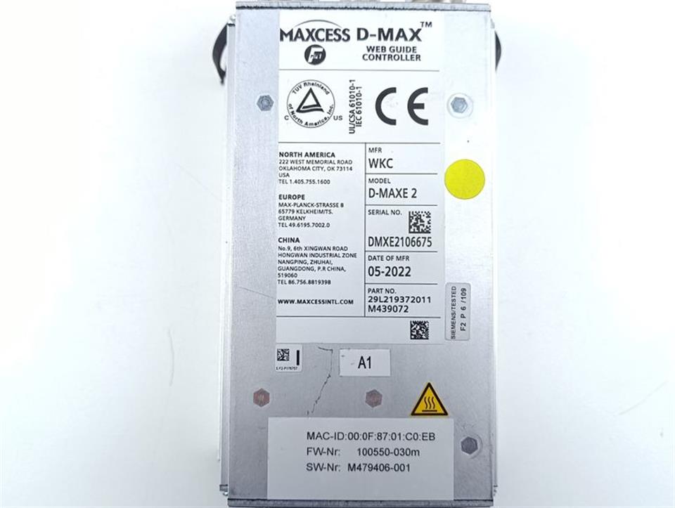 FIFE Maxcess Web Guide Controller D-MAXE 2 DMXE2106675 TOP ZUSTAND