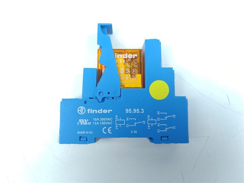 Finder 95.95.3 Relaissockel 40.52 Relais 99.80.0.230.98 Diodenmodul TOP ZUSTAND