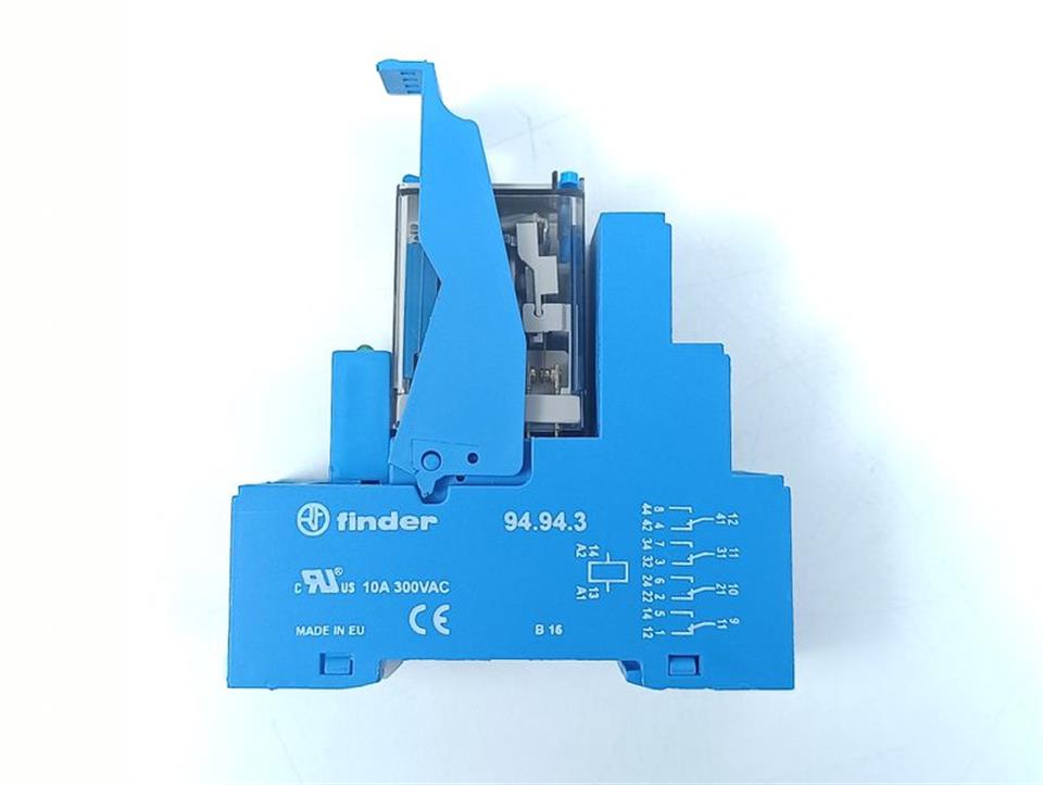 finder Steck-Relais Typ 55.34.9.024.0040 + mit Sockel 94.94.3 TOP ZUSTAND