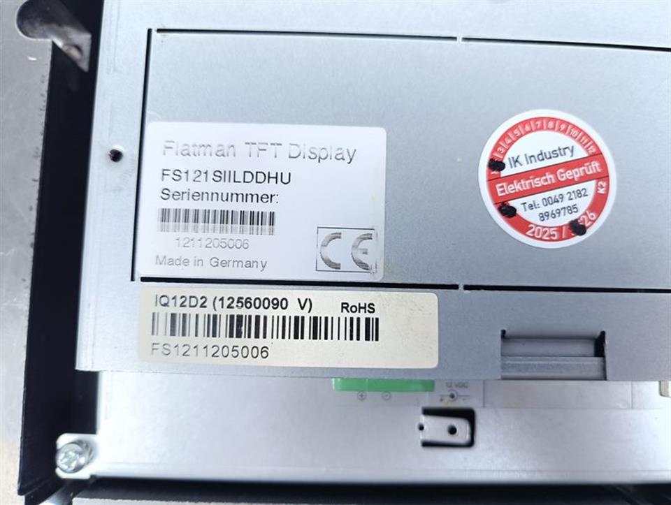 Flatman TFT Display FS121SIILDDHU TESTED & GEBRAUCHT