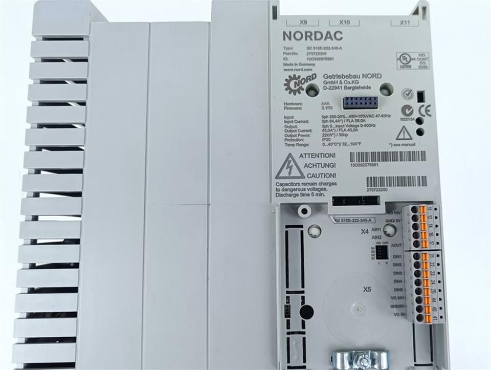 Getriebebau NORD NORDAC SK 515E-222-340-A 275722200 + SK TU3-PAR TESTED NEUWERTG