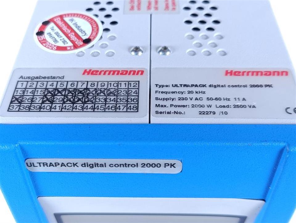 Herrmann Ultrapack digital control 2000 PK 230V AC 2000W 11A TESTED & TOP ZUSTAND