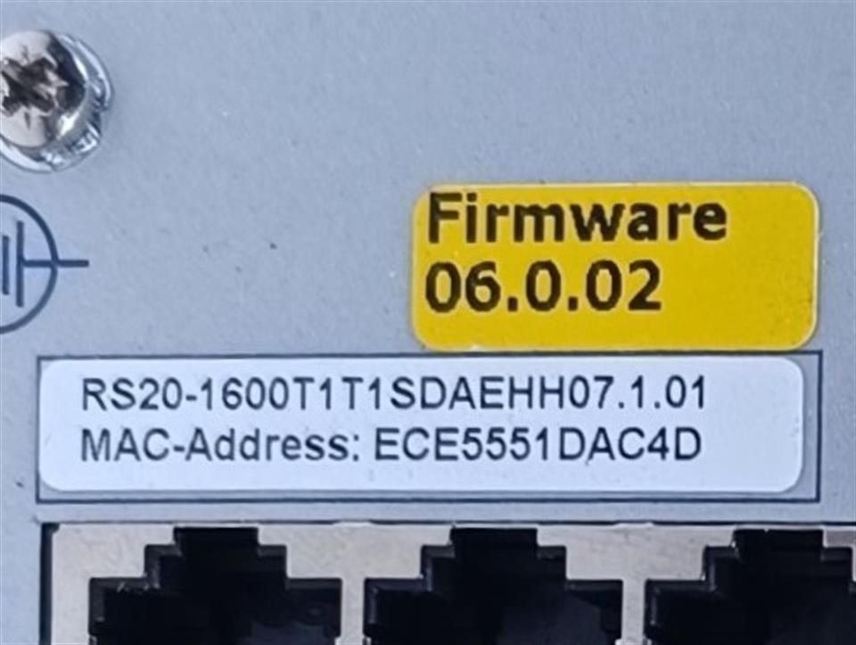 Hirschmann RS20-1600T1T1SDAHH07.1.01 Firmware V06.0.02 TOP ZUSTAND