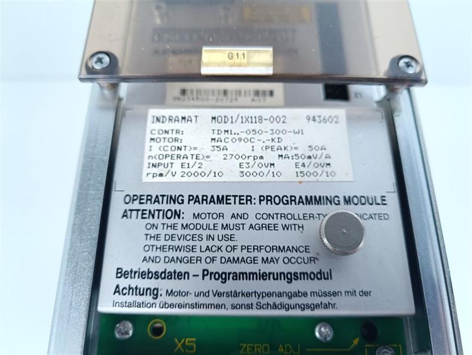 Indramat TDM1.2-050-300-W1-000 MOD1/1X118-002 TESTED & TOP ZUSTAND