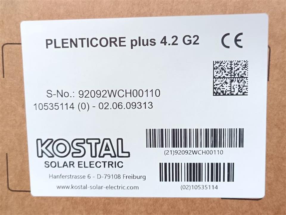 Kostal PLENTICORE plus 4.2 G2 10535114 Solar Hybrid Wechselrichter OVP & SEALED
