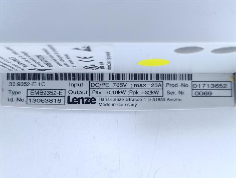 Lenze EMB9352-E Bremsmodul Id.-No.: 13063816 TOP ZUSTAND