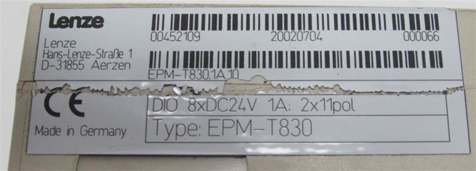 Lenze EPM-T830 DIO 8xDC24V 1A@@@ 2x11 pol. TESTED TOP ZUSTAND
