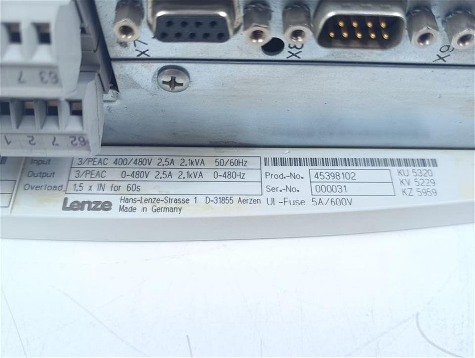 Lenze EVS9322-ES 33.9322SE.2M.21. Servo Drive ID.NO: 00408451 TESTED TOP ZUSTAND