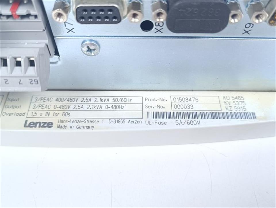 Lenze EVS9322-ES 33.9322SE.7B.62. Servo Drive ID.NO: 13015892 TESTED TOP ZUSTAND