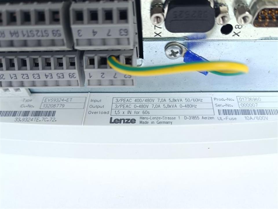 Lenze EVS9324-ET ID. No. 13208779 33.9324TE.7C.72  TESTED  & TOP ZUSTAND