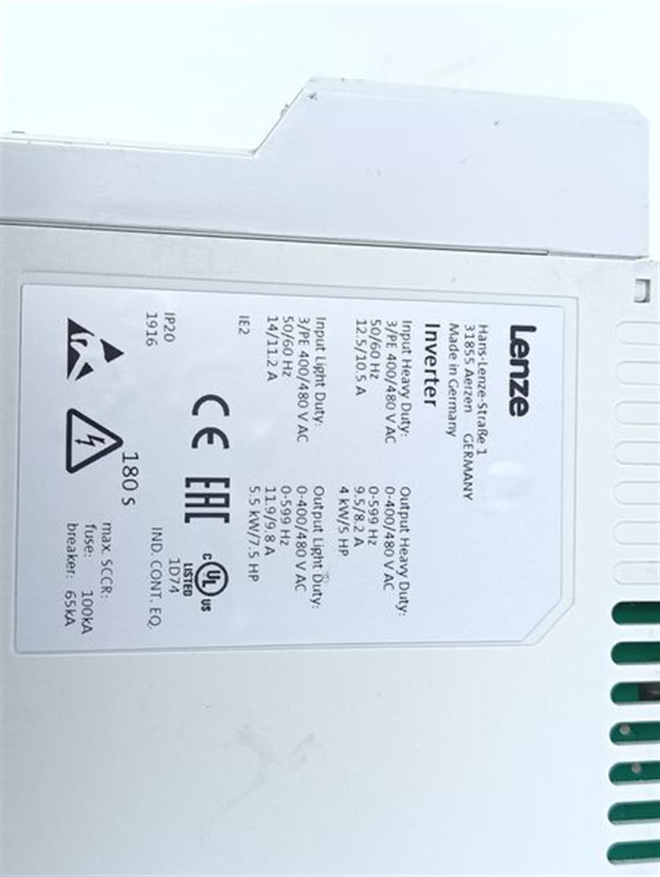 Lenze Inverter  I/O i550 I55AE175B10V10000S 400V 0,75kw TOPZUSTAND & TESTED