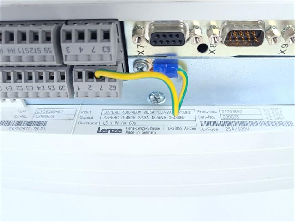 Lenze Vector 9300 EVS9326-ET ID.Nr 13191678 33.9326TE.7B.71. TESTED TOP ZUSTAND