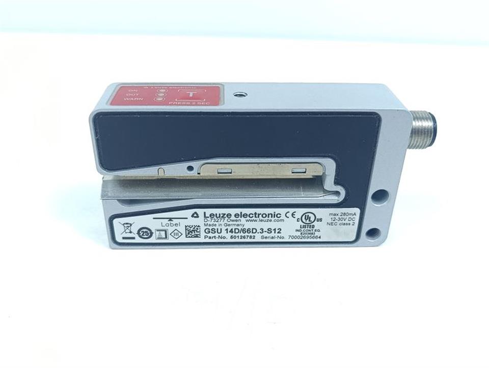 LEUZE GSU 14D/66D.3-S12 50126782 Ultrasonic Forked Sensor UNUSED & OVP