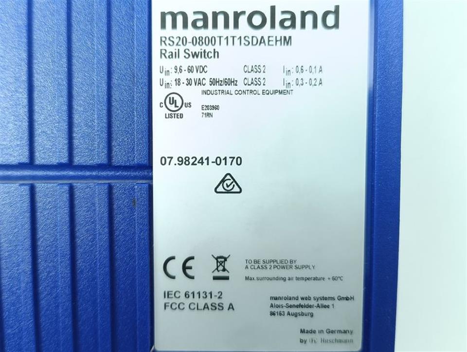 manroland RS20-0800T1T1SDAEHM09.0.13 Firmware: V09.0.13 TESTED & TOP ZUSTAND