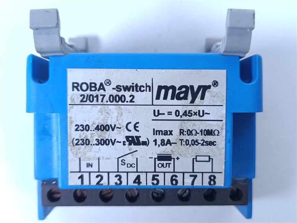 Mayr ROBA switch 2/017.000.2 Art.Nr.:0803032 mit Montagefuß TOP ZUSTAND
