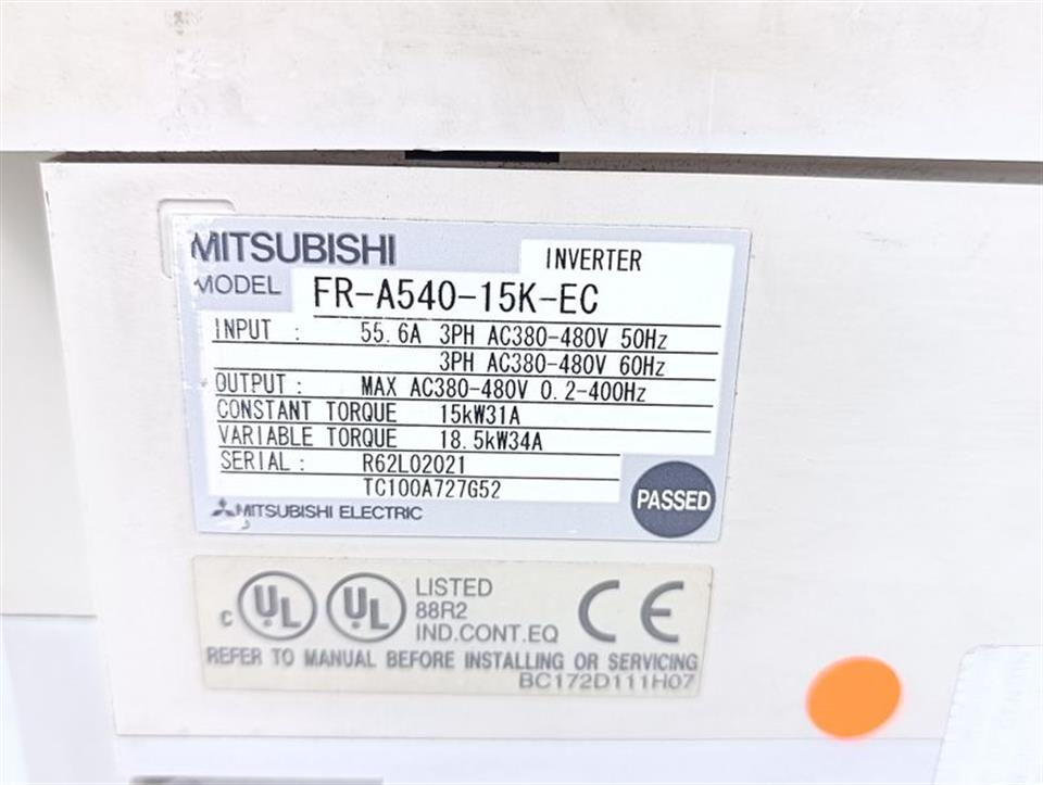 Mitsubishi FR-A540-15K-EC Inverter + FFR-A540-50A-SF100 TESTED & GEBRAUCHT GUT