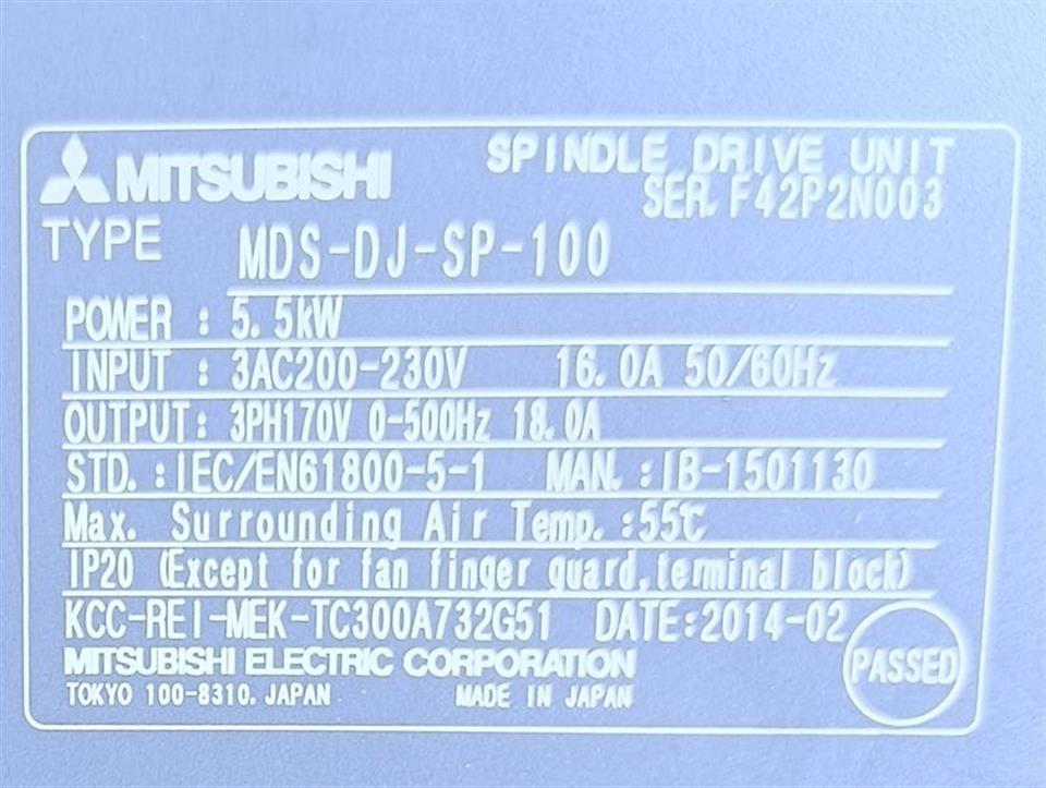Mitsubishi Servo Drive MDS-DJ-SP-100 TOP ZUSTAND